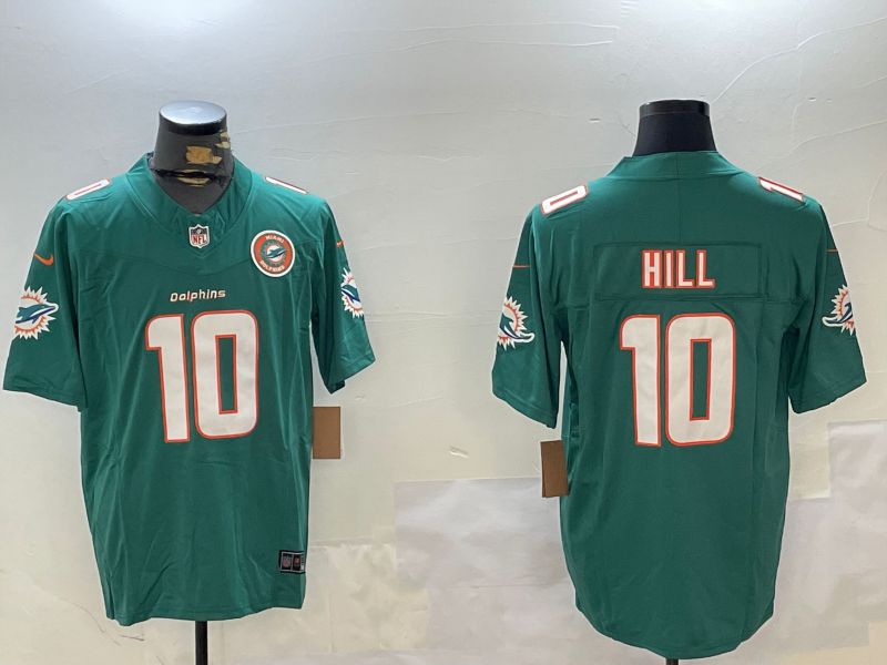 Men Miami Dolphins #10 Hill Green Three generation 2024 Nike Limited NFL Jersey style 2->miami dolphins->NFL Jersey